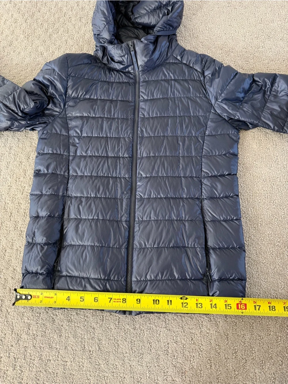 Women’s Uniqlo Ultra Light Down Parka in Navy Blue